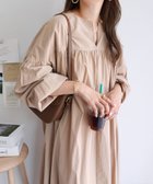 【アンドミー/andme】のワッシャーコットン Aライン ロングワンピース ベージュ|ID: prp329100004535816 ipo3291000000033555561