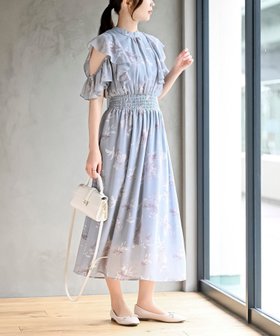 【アールピーエス/rps】のラッフルスリーブ花柄ワンピース 人気、トレンドファッション・服の通販 founy(ファニー) ファッション Fashion レディースファッション WOMEN ワンピース Dress オケージョン Occasion シャーリング Shirring フラワー Flower フリル Frills プリント Print リボン Ribbon エレガント 上品 Elegant 結婚式 Wedding Ceremony |ID:prp329100004535828