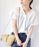 【シップス フォー ウィメン/SHIPS】のquaranciel 手洗い可能 コットン フリルネック フレアスリーブ ブラウス 人気、トレンドファッション・服の通販 founy(ファニー) ファッション Fashion レディースファッション WOMEN トップス・カットソー Tops/Tshirt シャツ/ブラウス Shirts/Blouses おすすめ Recommend シアー Sheer スリーブ Sleeve デニム Denim フリル Frills フレア Flare エレガント 上品 Elegant 夏 Summer 洗える Washable thumbnail ホワイト|ID: prp329100004535840 ipo3291000000032053391