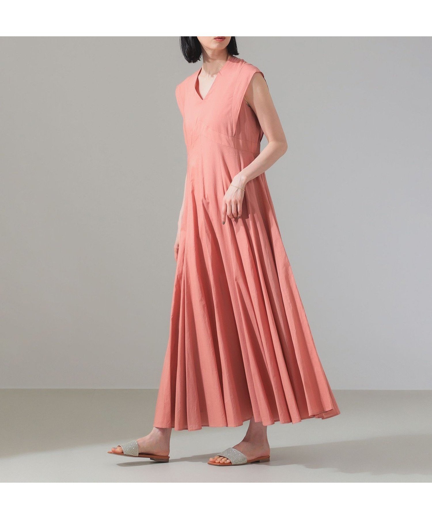 【デミルクス ビームス/Demi-Luxe BEAMS】の【別注】MARIHA / 夏の月 ソリッド ワンピース インテリア・キッズ・メンズ・レディースファッション・服の通販 founy(ファニー) 　ファッション　Fashion　レディースファッション　WOMEN　ワンピース　Dress　インド　India　くるぶし　Ankle　サンダル　Sandals　スリーブ　Sleeve　ドレス　Dress　ネップ　Nep Yarn　フレア　Flare　プリント　Print　別注　Special Order　リゾート　Resort　夏　Summer　エレガント 上品　Elegant　別注SEPIA_ROSE|ID: prp329100004535856 ipo3291000000032172532