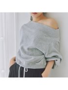 【スナイデル/SNIDEL】の【WEB限定】ワンショルダーロゴスウェット GRY[006]|ID:prp329100004535870