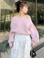 【スナイデル/SNIDEL】の【WEB限定】ワンショルダーロゴスウェット PNK[066]|ID:prp329100004535870