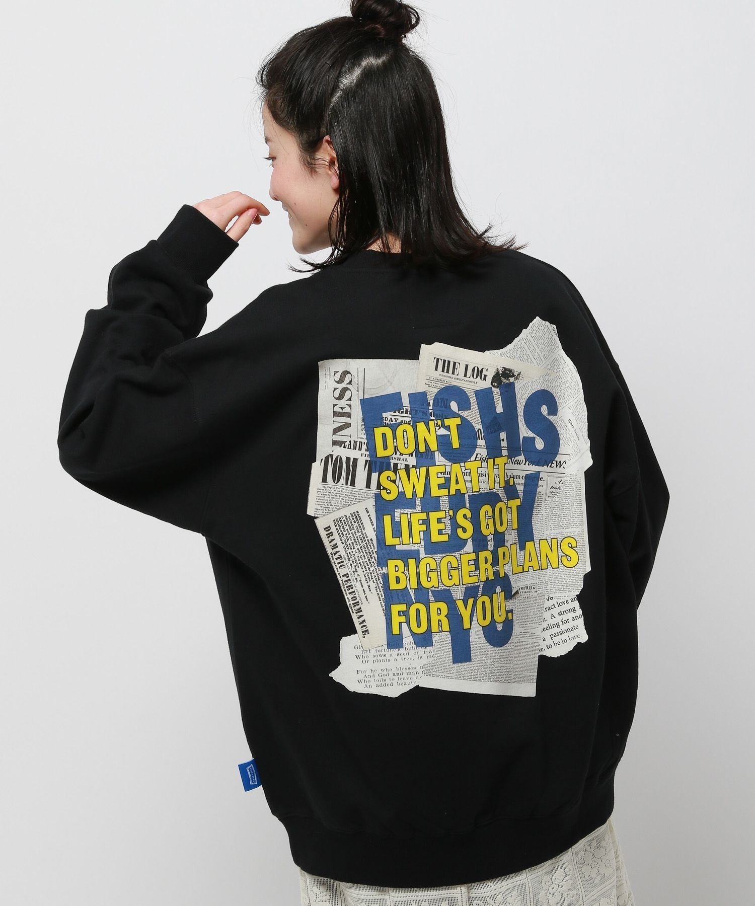 【ニコアンド/niko and】の【Fishs Eddy(フィッシュエディ)】スウェットプルオーバー【UNISEX】 インテリア・キッズ・メンズ・レディースファッション・服の通販 founy(ファニー) 　ファッション　Fashion　レディースファッション　WOMEN　トップス・カットソー　Tops/Tshirt　パーカ　Sweats　プルオーバー　Pullover　スウェット　Sweat　ユニセックス　Unisex　カラフル　Colorful　スウェット　Sweat　トレーナー　Trainer　ニューヨーク　New York　プリント　Print　モチーフ　Motif　ルーズ　Loose　ブラック|ID: prp329100004535877 ipo3291000000032053567
