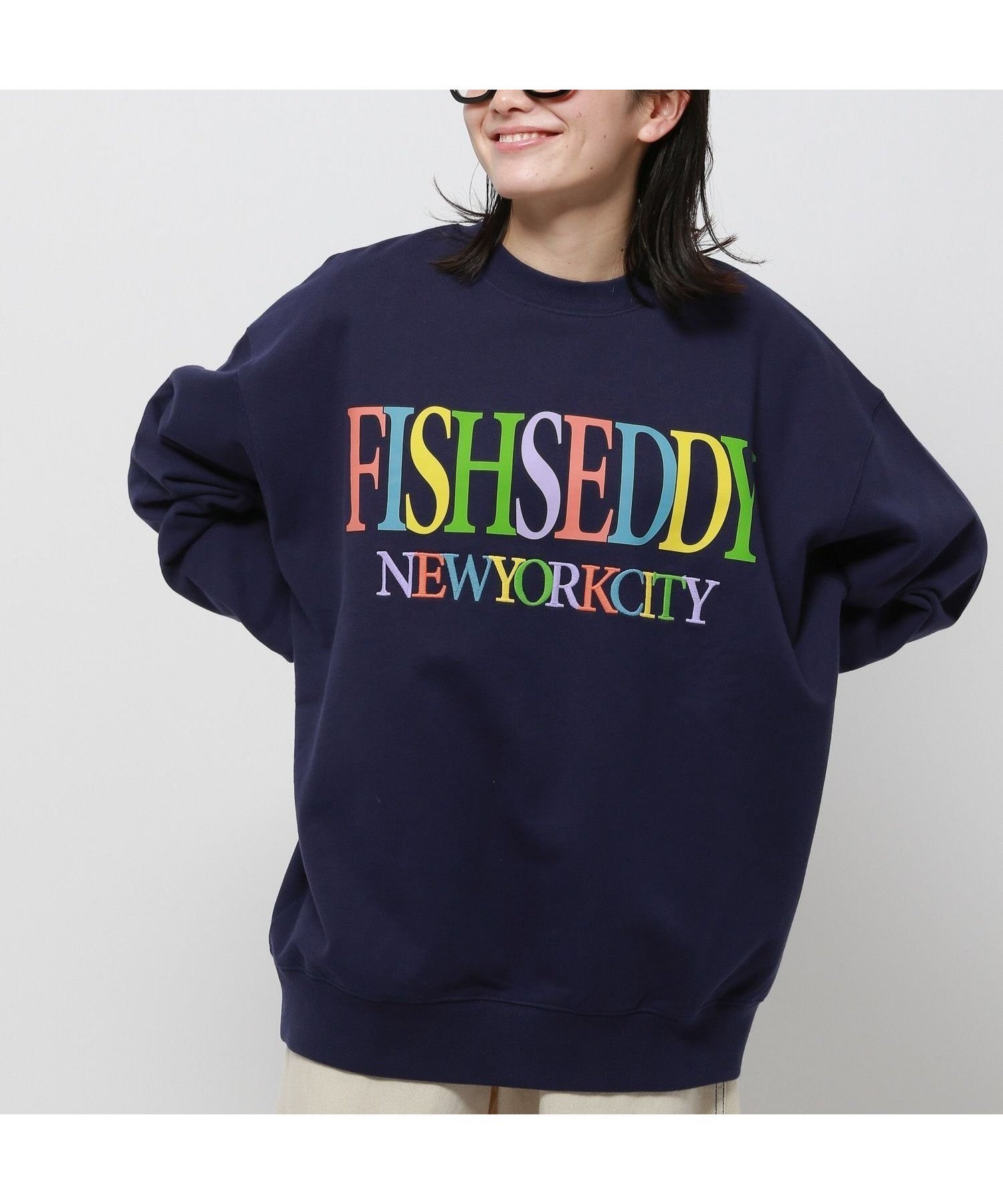 【ニコアンド/niko and】の【Fishs Eddy(フィッシュエディ)】スウェットプルオーバー【UNISEX】 インテリア・キッズ・メンズ・レディースファッション・服の通販 founy(ファニー) 　ファッション　Fashion　レディースファッション　WOMEN　トップス・カットソー　Tops/Tshirt　パーカ　Sweats　プルオーバー　Pullover　スウェット　Sweat　ユニセックス　Unisex　カラフル　Colorful　スウェット　Sweat　トレーナー　Trainer　ニューヨーク　New York　プリント　Print　モチーフ　Motif　ルーズ　Loose　ネイビー|ID: prp329100004535877 ipo3291000000032053569