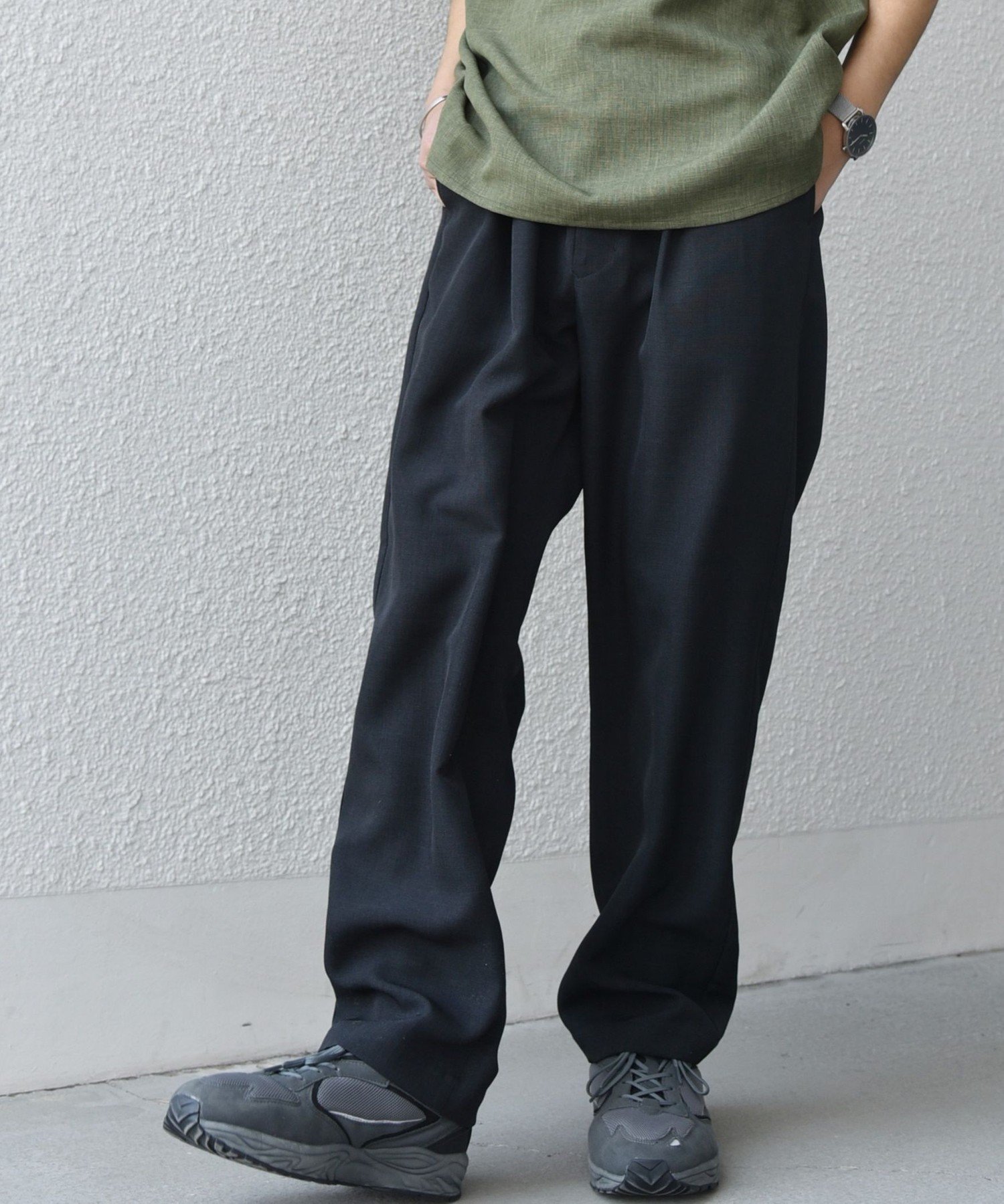 【シップス/SHIPS / MEN】のSHIPS any 洗濯機可能 リネンライク セミワイド パンツ(セットアップ対応) 25SS インテリア・キッズ・メンズ・レディースファッション・服の通販 founy(ファニー) 　ファッション　Fashion　メンズファッション　MEN　ボトムス　Bottoms/Men　カットソー　Cut And Sew　シャーリング　Shirring　セットアップ　Set Up　テクスチャー　Texture　リネン　Linen　ワイド　Wide　おすすめ　Recommend　夏　Summer　2025年　2025　2025春夏・S/S　Ss,Spring/Summer,2025　ダークグレー|ID: prp329100004535900 ipo3291000000032053679