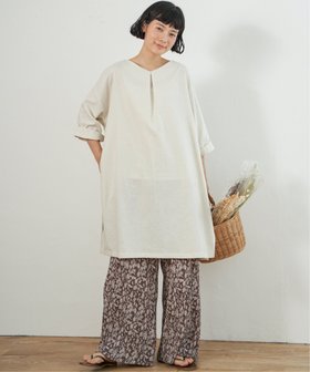 【エルビーシー/LBC】のリネン混サックワンピース 人気、トレンドファッション・服の通販 founy(ファニー) ファッション Fashion レディースファッション WOMEN ワンピース Dress おすすめ Recommend アクセサリー Accessories シンプル Simple スキニー Skinny デニム Denim プリント Print ボタニカル Botanical リネン Linen 夏 Summer 定番 Standard |ID:prp329100004535981