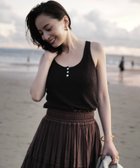 【アニュアンス/anuans】のItaly Linenヘンリーネックニットタンク 人気、トレンドファッション・服の通販 founy(ファニー) ファッション Fashion レディースファッション Fashion for Women トップス・カットソー Cut & Sew Tops ニット Knit Tops & Sweaters イタリア Italy シンプル Simple, Minimal タンク Tank Top, Sleeveless Top フロント Front, Front Design ラグジュアリー Luxury, Elegant リアル Real, Realistic リネン Linen, Linen Fabric エレガント 上品 Elegant 夏 Summer thumbnail BROWN|ID: prp329100004535983 ipo3291000000033573609