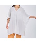【レプシィム ローリーズファーム/LEPSIM LOWRYS FARM】のVネックBIGシャツチュニックSS2 オフホワイト05|ID: prp329100004535999 ipo3291000000032054284