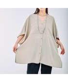 【レプシィム ローリーズファーム/LEPSIM LOWRYS FARM】のVネックBIGシャツチュニックSS2 グレージュ11|ID: prp329100004535999 ipo3291000000032054285