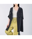 【レプシィム ローリーズファーム/LEPSIM LOWRYS FARM】のVネックBIGシャツチュニックSS2 チャコール19|ID: prp329100004535999 ipo3291000000032054286