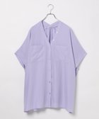 【レプシィム ローリーズファーム/LEPSIM LOWRYS FARM】のVネックBIGシャツチュニックSS2 パープル92|ID: prp329100004535999 ipo3291000000032054287