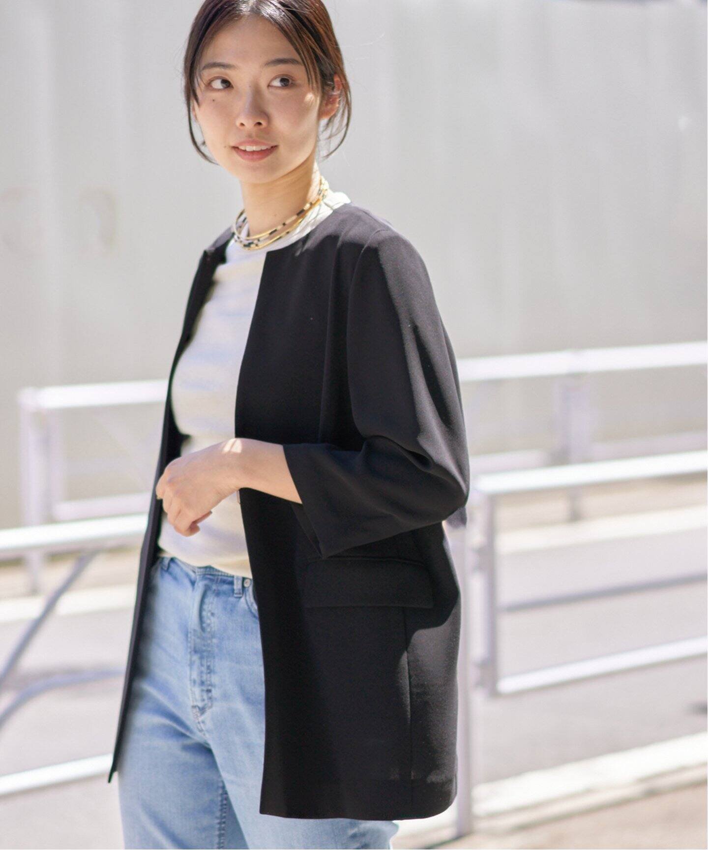【イエナ/IENA】のModern カーディガンジャケット インテリア・キッズ・メンズ・レディースファッション・服の通販 founy(ファニー) 　ファッション　Fashion　レディースファッション　Ladies' Fashion Online　2025年　2025　2025春夏・S/S　Ss,Spring/Summer,2025　おすすめ　Recommend　アクセサリー　Accessories　カーディガン　Cardigan　ジャケット　Jacket　デニム　Denim　フロント　Front　モダン　Modern　ビジネス 仕事 通勤　Business　ブラック|ID: prp329100004536009 ipo3291000000032657325
