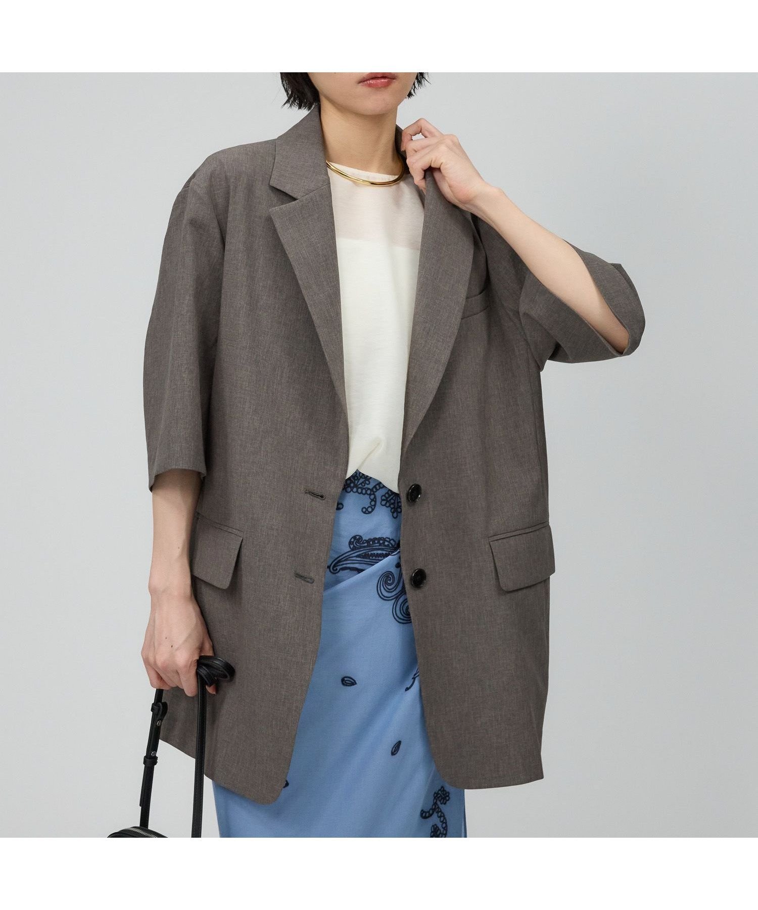 【バビロン/BABYLONE / KIDS】のリネンライク2Bジャケット インテリア・キッズ・メンズ・レディースファッション・服の通販 founy(ファニー) 　ファッション　Fashion　キッズファッション　KIDS　アウター　Coat Outerwear /Kids　おすすめ　Recommend　ジャケット　Jacket　セットアップ　Set Up　リネン　Linen　夏　Summer　旅行　Travel　グレー15|ID: prp329100004536038 ipo3291000000032054464