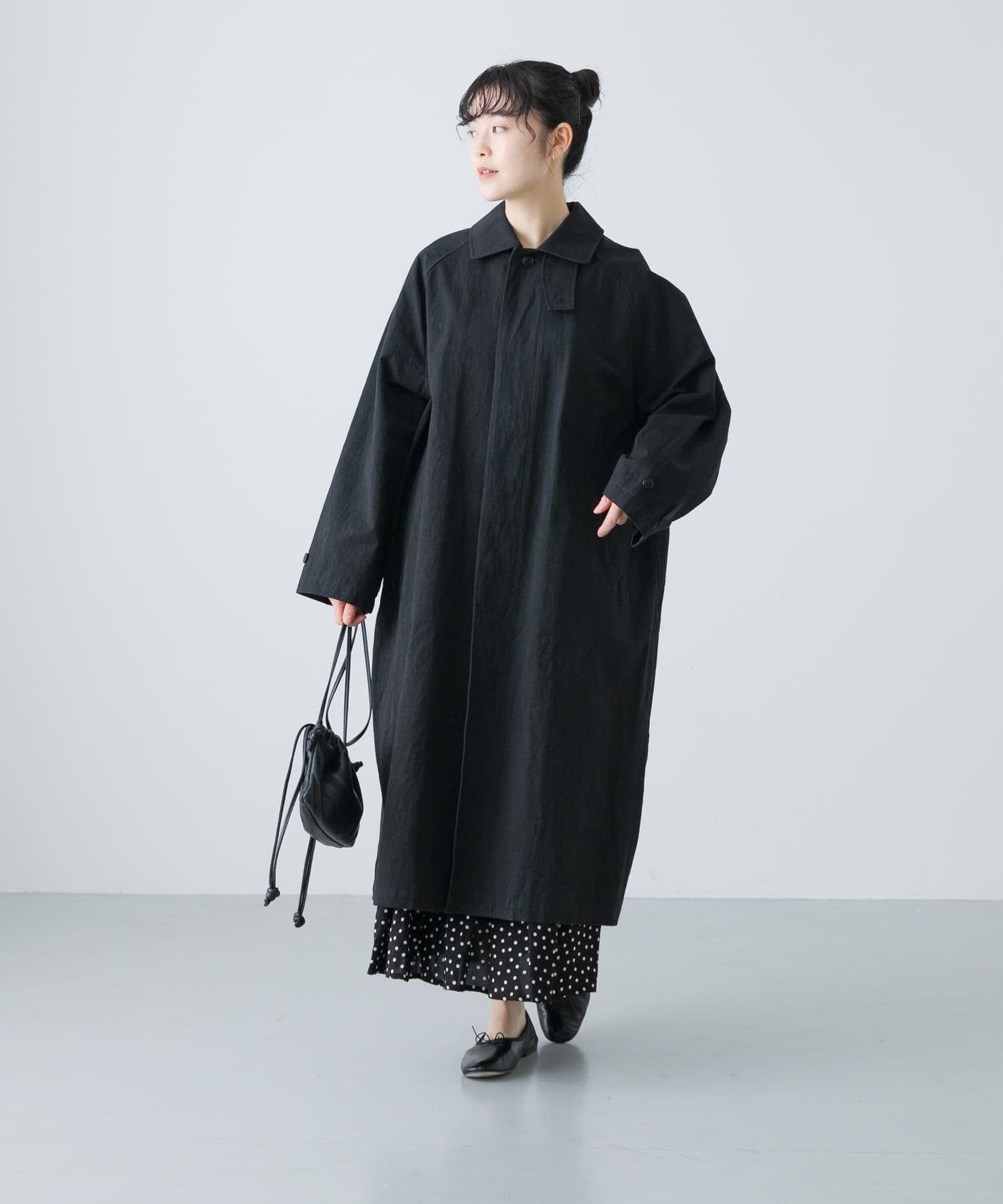 【かぐれ/kagure / URBAN RESEARCH】のコットンステンカラーコート インテリア・キッズ・メンズ・レディースファッション・服の通販 founy(ファニー) 　ファッション　Fashion　レディースファッション　WOMEN　アウター　Coat Outerwear　コート　Coats　インナー　Inner　カットソー　Cut And Sew　ショート　Short　シンプル　Simple　スリーブ　Sleeve　パターン　Pattern　ビッグ　Big　ポケット　Pocket　ワイド　Wide　S/S・春夏　Ss・Spring/Summer　夏　Summer　2025年　2025　2025春夏・S/S　Ss,Spring/Summer,2025　BLACK|ID: prp329100004536057 ipo3291000000032054572