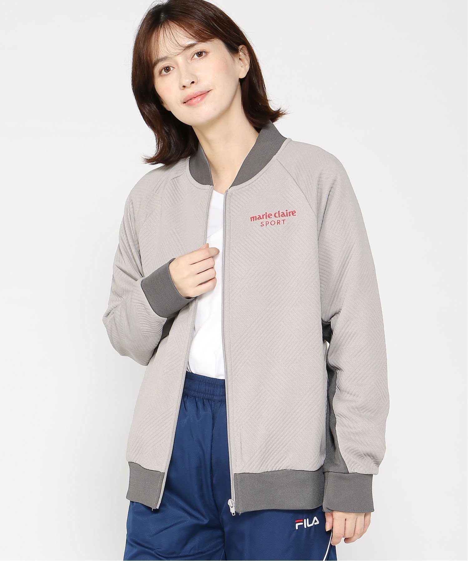【ニッキー/nikki】のMC SPORTS/ジャガードブルゾン インテリア・キッズ・メンズ・レディースファッション・服の通販 founy(ファニー) 　ファッション　Fashion　レディースファッション　WOMEN　アウター　Coat Outerwear　ブルゾン　Blouson/Jackets　ストレッチ　Stretch　人気　Popularity　CGY|ID: prp329100004536061 ipo3291000000032054586