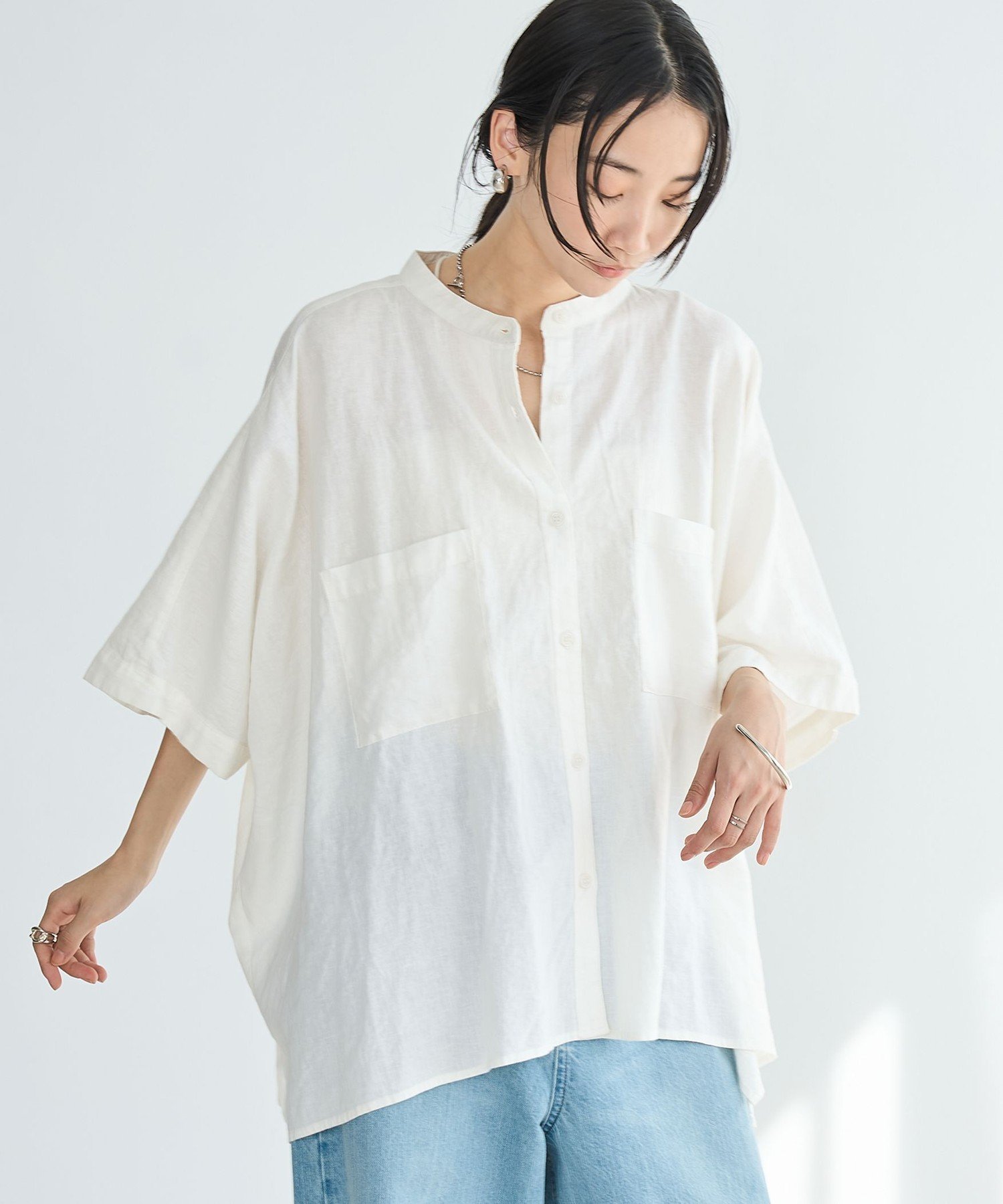 【コーエン/COEN】のリネンレーヨンスクエアドルマンブラウス 人気、トレンドファッション・服の通販 founy(ファニー) 　ファッション　Fashion　レディースファッション　WOMEN　トップス・カットソー　Tops/Tshirt　シャツ/ブラウス　Shirts/Blouses　おすすめ　Recommend　スクエア　Square　デニム　Denim　ワイド　Wide　 other-1|ID: prp329100004536105 ipo3291000000032054784