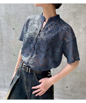 【ページボーイ/PAGEBOY】のレースバンドカラーシャツ 人気、トレンドファッション・服の通販 founy(ファニー) ファッション Fashion レディースファッション WOMEN トップス・カットソー Tops/Tshirt シャツ/ブラウス Shirts/Blouses おすすめ Recommend メタル Metal レース Race 羽織 Haori |ID:prp329100004536120