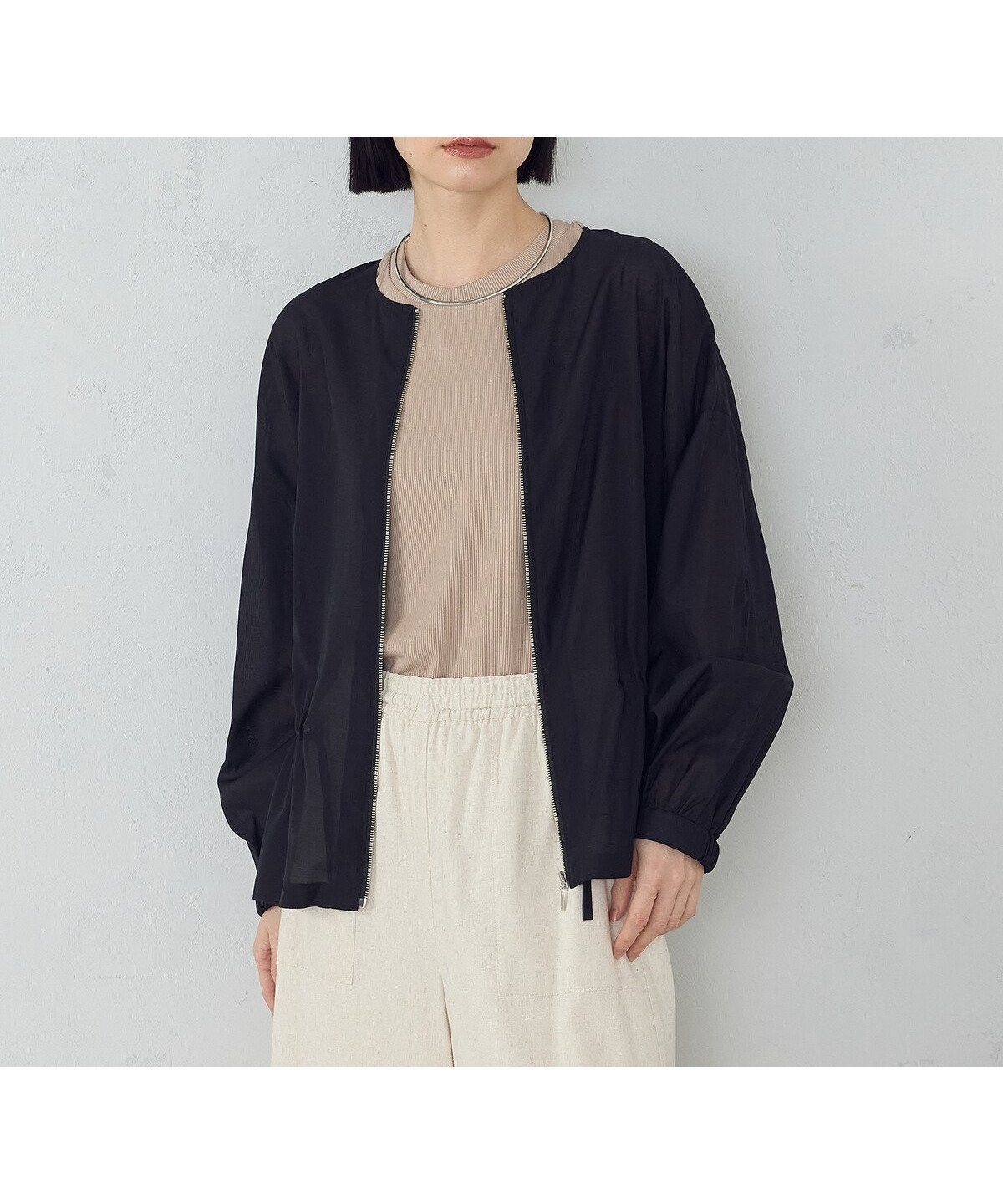 【コムサイズム/COMME CA ISM】のシアーブルゾン インテリア・キッズ・メンズ・レディースファッション・服の通販 founy(ファニー) 　ファッション　Fashion　レディースファッション　WOMEN　アウター　Coat Outerwear　ブルゾン　Blouson/Jackets　ギャザー　Gather　シアー　Sheer　シルク　Silk　バランス　Balance　ブルゾン　Blouson　リラックス　Relax　ブラック|ID: prp329100004536186 ipo3291000000032055186