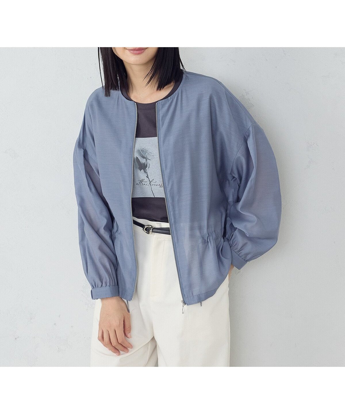 【コムサイズム/COMME CA ISM】のシアーブルゾン インテリア・キッズ・メンズ・レディースファッション・服の通販 founy(ファニー) 　ファッション　Fashion　レディースファッション　WOMEN　アウター　Coat Outerwear　ブルゾン　Blouson/Jackets　ギャザー　Gather　シアー　Sheer　シルク　Silk　バランス　Balance　ブルゾン　Blouson　リラックス　Relax　ブルー|ID: prp329100004536186 ipo3291000000032055189