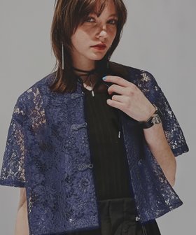 【ハレ/HARE】のチャイナレースシャツ 人気、トレンドファッション・服の通販 founy(ファニー) ファッション Fashion レディースファッション WOMEN トップス・カットソー Tops/Tshirt シャツ/ブラウス Shirts/Blouses キャミソール Camisole ショート Short バランス Balance レース Race 半袖 Short Sleeve 夏 Summer 羽織 Haori |ID:prp329100004536205