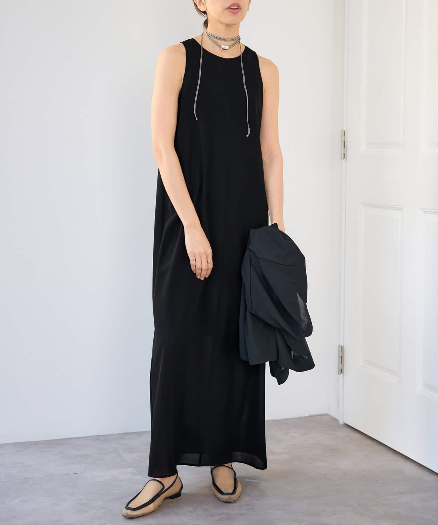 【イエナ/IENA】のドライトロタンクドレス インテリア・キッズ・メンズ・レディースファッション・服の通販 founy(ファニー) 　ファッション　Fashion　レディースファッション　WOMEN　ワンピース　Dress　ドレス　Party Dresses　2025年　2025　2025春夏・S/S　Ss,Spring/Summer,2025　インナー　Inner　シンプル　Simple　ジャケット　Jacket　ジャージー　Jersey　セットアップ　Set Up　タンク　Tank　ドレス　Dress　楽ちん　Easy　ブラック|ID: prp329100004536231 ipo3291000000032055425