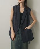 【センスオブプレイス/SENSE OF PLACE by URBAN RESEARCH】の『UR TECH DRYLUXE』リネンライクサイドベルトジレ 人気、トレンドファッション・服の通販 founy(ファニー) ファッション Fashion レディースファッション Fashion for Women アウター Coat / Outerwear Collection トップス・カットソー Cut & Sew Tops ベスト&ジレ / 重ね着スタイル Vests & Gilets ベルト&ウエストマーク Belts & Waist Accessories 2025年 2025 2025春夏・S/S Spring/Summer 2025 SS25 おすすめ Recommended / Our Picks サテン Satin, Glossy Fabric スタイリッシュ Stylish, Fashionable セットアップ Set-Up, Coordinated Outfit エレガント 上品 Elegant 吸水 Absorbent, Quick-Dry 夏 Summer 定番 Standard, Basic Item S/S・春夏 SS, Spring/Summer, Warm Season thumbnail NAVY|ID: prp329100004536284 ipo3291000000033599782