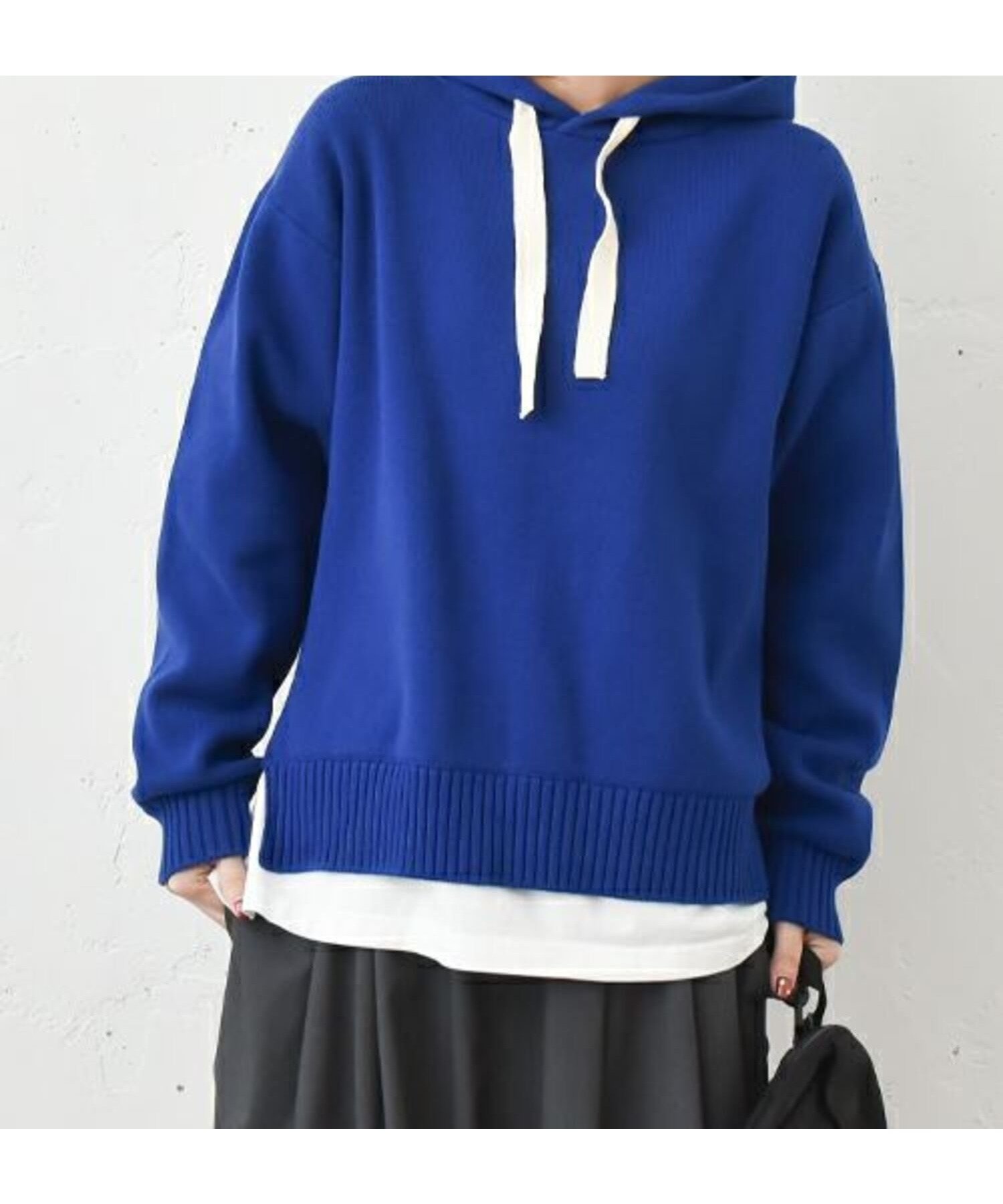 【その他のブランド/Other】の綿ニットパーカー Ou-PO-06 C インテリア・キッズ・メンズ・レディースファッション・服の通販 founy(ファニー) 　ファッション　Fashion　レディースファッション　WOMEN　トップス・カットソー　Tops/Tshirt　ニット　Knit Tops　パーカ　Sweats　パーカー　Hoodie　#74 BLU|ID: prp329100004536290 ipo3291000000032055767