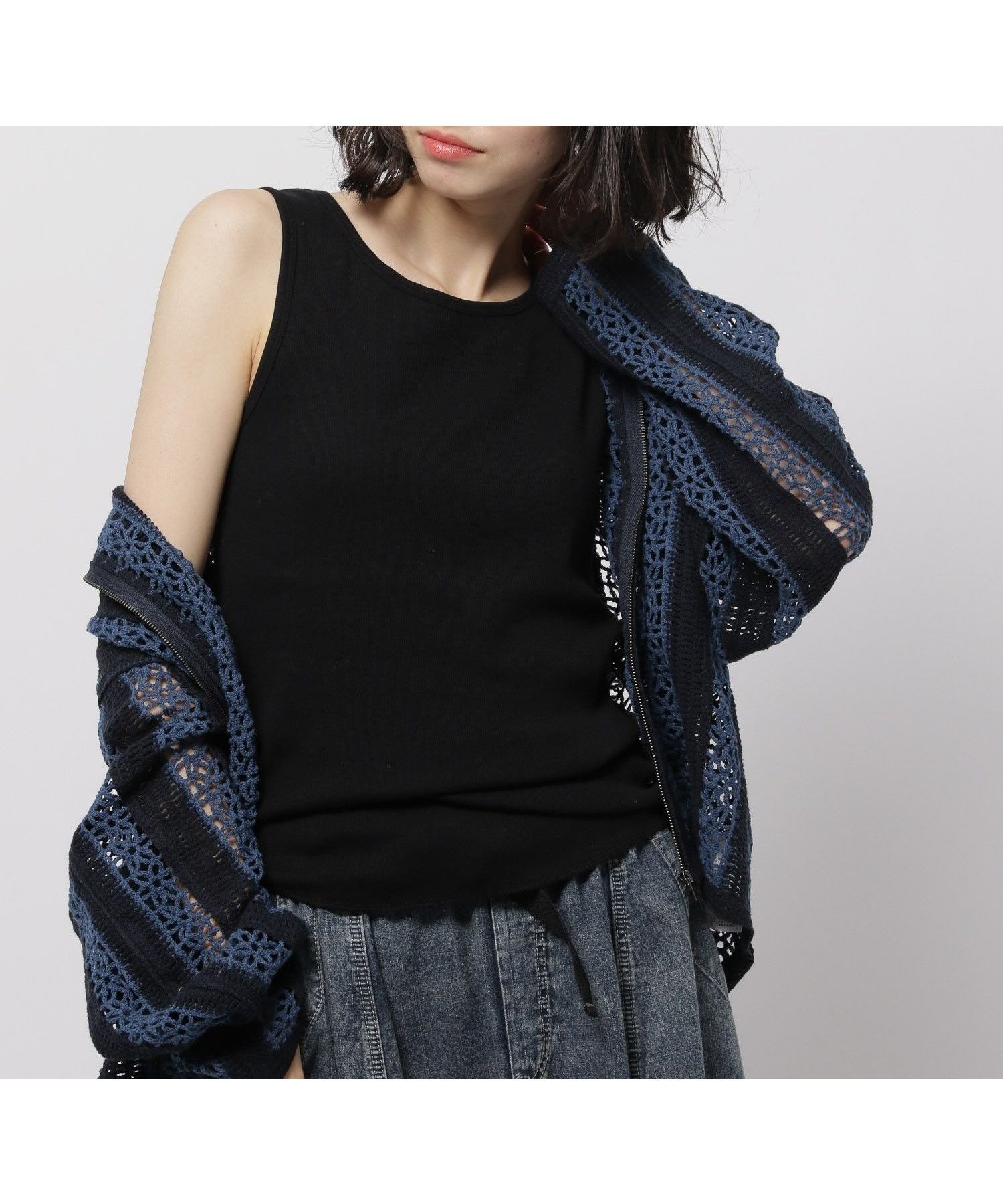 【ニコアンド/niko and】のスーピマ2WAYタンクトップ インテリア・キッズ・メンズ・レディースファッション・服の通販 founy(ファニー) 　ファッション　Fashion　レディースファッション　WOMEN　シルク　Silk　スクエア　Square　スーピマ　Supima　タンク　Tank　定番　Standard　なめらか　Smooth　人気　Popularity　ベーシック　Basic　ボーダー　Border　エレガント 上品　Elegant　ブラック19|ID: prp329100004536315 ipo3291000000032055871