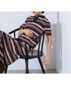 【エヌ ナチュラルビューティーベーシック/N.Natural Beauty basic】のマルチボーダーポロニットワンピース ブラウン系2|ID: prp329100004536337 ipo3291000000032751923