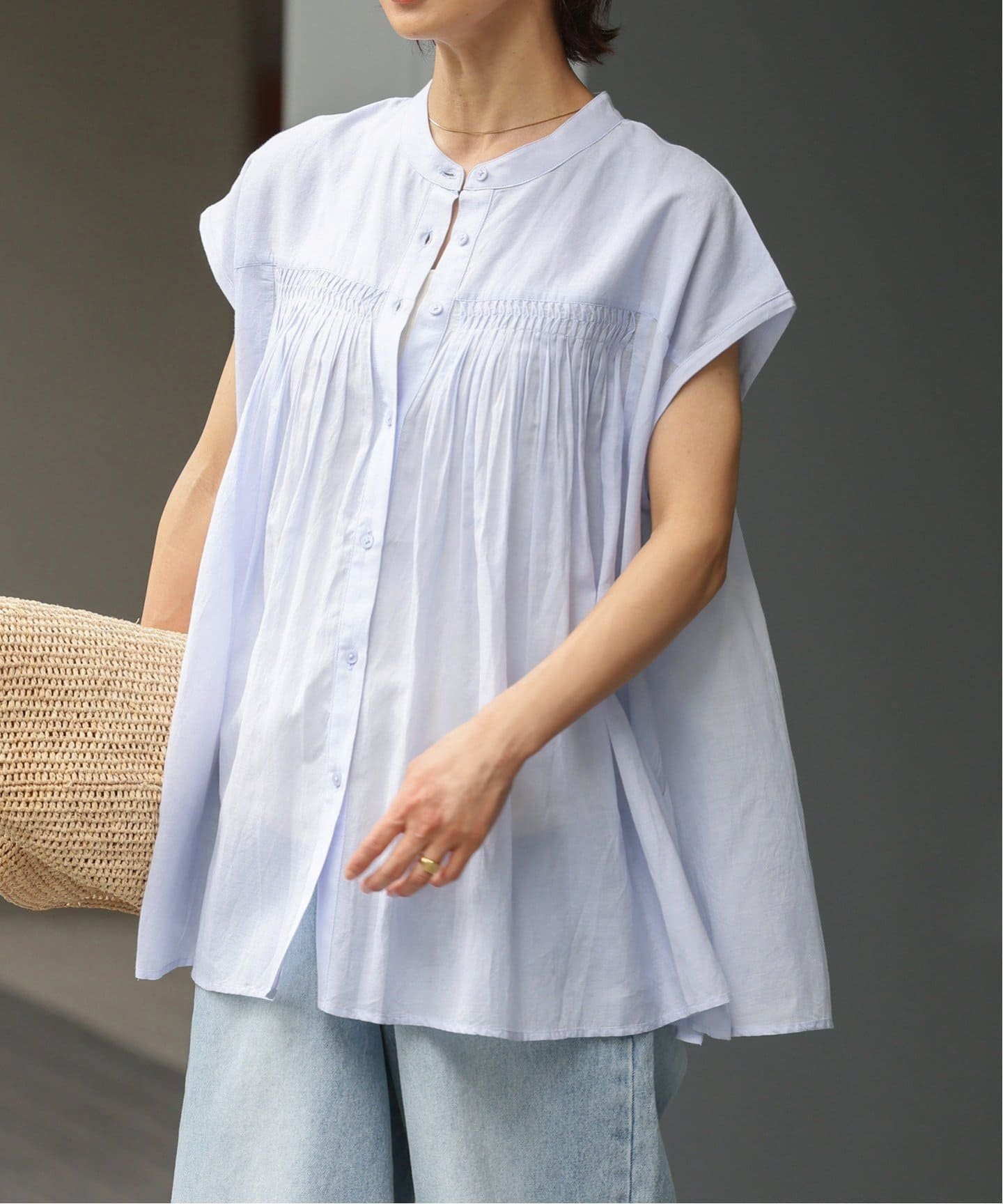 【ジャーナルスタンダード レリューム/JOURNAL STANDARD relume】の《追加》手洗い可 / ボイルピンタックフレンチブラウス インテリア・キッズ・メンズ・レディースファッション・服の通販 founy(ファニー) 　ファッション　Fashion　レディースファッション　WOMEN　トップス・カットソー　Tops/Tshirt　シャツ/ブラウス　Shirts/Blouses　2025年　2025　2025春夏・S/S　Ss,Spring/Summer,2025　ブルー|ID: prp329100004536367 ipo3291000000032458142