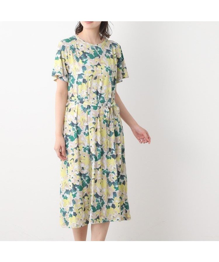 【ローラアシュレイ/LAURA ASHLEY】の【洗える/ジャージ素材/同柄アイテムあり】】オーズビー ハイドランジア柄 ワンピース 人気、トレンドファッション・服の通販 founy(ファニー) 　ファッション　Fashion　レディースファッション　Fashion for Women　ワンピース　Dresses　シンプル　Simple, Minimal　プリント　Print, Printed Pattern　ポケット　Pocket, Pocket Detail　リボン　Ribbon, Bow　洗える　Machine Washable　 other-1|ID: prp329100004536383 ipo3291000000032752126