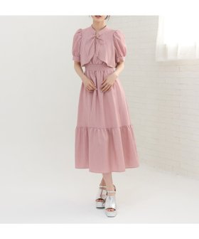 【レディアゼル/REDYAZEL】のボレロレイヤード風ティアードワンピース 人気、トレンドファッション・服の通販 founy(ファニー) ファッション Fashion レディースファッション WOMEN アウター Coat Outerwear ボレロ Bolero jackets ギャザー Gather シャーリング Shirring スリーブ Sleeve ティアードワンピース Tiered Dress フェミニン Feminine ペチコート Petticoat ボレロ Bolero 夏 Summer |ID:prp329100004536385
