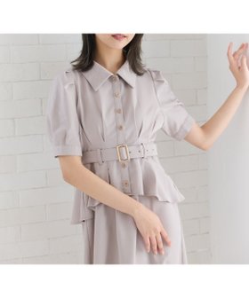 【レディアゼル/REDYAZEL】のペプラムシャツワンピース 人気、トレンドファッション・服の通販 founy(ファニー) ファッション Fashion レディースファッション WOMEN ワンピース Dress シャツワンピース Shirt Dresses おすすめ Recommend アクセサリー Accessories スリット Slit スリーブ Sleeve エレガント 上品 Elegant |ID:prp329100004536389