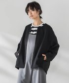 【メイソングレイ/MAYSON GREY】のダンボール*ニットノーカラーブルゾン≪手洗い可能≫ ブラック|ID: prp329100004536413 ipo3291000000032056345