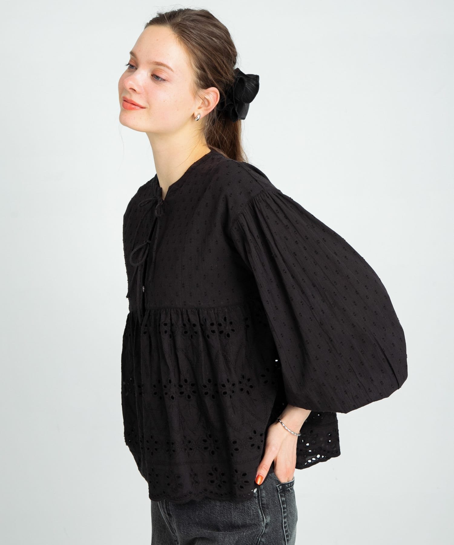 【サニーレーベル/Sonny Label / URBAN RESEARCH】のコットンシフリーペプラムガウンブラウス インテリア・キッズ・メンズ・レディースファッション・服の通販 founy(ファニー) 　ファッション　Fashion　レディースファッション　WOMEN　トップス・カットソー　Tops/Tshirt　シャツ/ブラウス　Shirts/Blouses　2025年　2025　2025春夏・S/S　Ss,Spring/Summer,2025　おすすめ　Recommend　キャミソール　Camisole　タンク　Tank　デニム　Denim　ドット　Dot　ペプラム　Peplum　ロング　Long　夏　Summer　S/S・春夏　Ss・Spring/Summer　ブラック|ID: prp329100004536442 ipo3291000000032370277