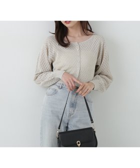 【プロポーション ボディドレッシング/PROPORTION BODY DRESSING】のショート透かし編みカーデカーディガン 人気、トレンドファッション・服の通販 founy(ファニー) ファッション Fashion レディースファッション WOMEN トップス・カットソー Tops/Tshirt カーディガン Cardigans インナー Inner カーディガン Cardigan ショート Short 透かし Watermark |ID:prp329100004536461