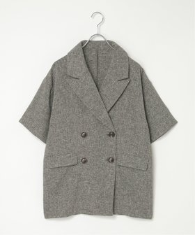【ノッチ/notch】のサマーツィードハーフスリーブジャケット 人気、トレンドファッション・服の通販 founy(ファニー) ファッション Fashion レディースファッション WOMEN アウター Coat Outerwear ジャケット Jackets キャミソール Camisole サマー Summer タンク Tank ダブル Double ツイード Tweed ベーシック Basic |ID:prp329100004536516