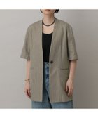 【その他のブランド/Other】のグリッターリネンノーカラージャケット グレイッシュブラウン55|ID: prp329100004536524 ipo3291000000032057139