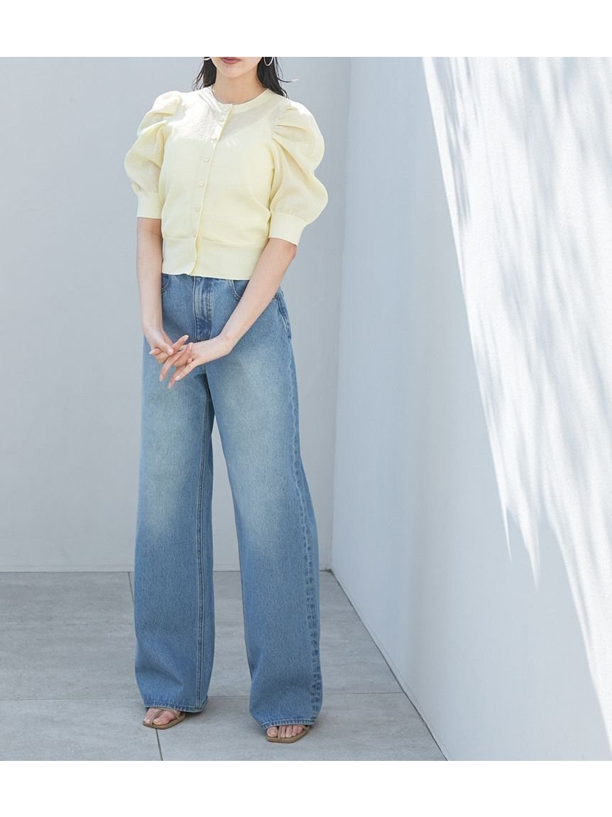 【スナイデル/SNIDEL】のワイドデニムパンツ インテリア・キッズ・メンズ・レディースファッション・服の通販 founy(ファニー) 　ファッション　Fashion　レディースファッション　WOMEN　パンツ　Pants　デニムパンツ　Denim Pants　おすすめ　Recommend　ウォッシュ　Wash　クラッシュ　Crash　ストレート　Straight　デニム　Denim　トレンド　Trend　バランス　Balance　フィット　Fit　リラックス　Relax　ワイド　Wide　今季　This Season　BLU[086]|ID: prp329100004536530 ipo3291000000032299686