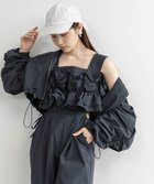 【ランダ/RANDA】のフードフリルマウンテンパーカー NAVY|ID: prp329100004536533 ipo3291000000033639174