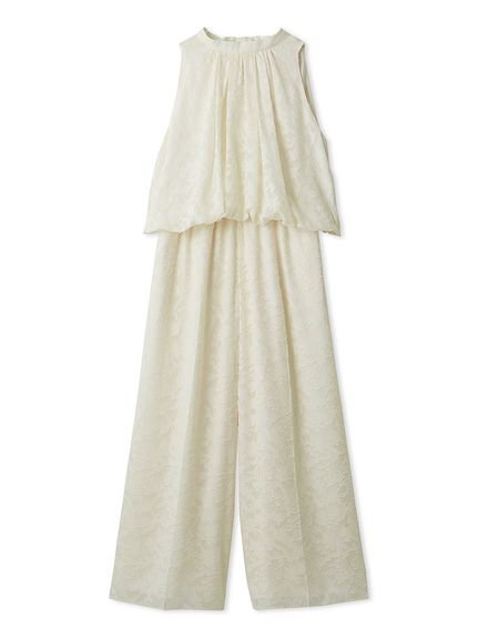 【セルフォード/CELFORD】のリボンブラウス ワイドパンツセットアップ インテリア・キッズ・メンズ・レディースファッション・服の通販 founy(ファニー) 　ファッション　Fashion　レディースファッション　WOMEN　セットアップ　Setup　パンツ　Pants　オーガンジー　Organdy　コンパクト　Compact　セットアップ　Set Up　トレンド　Trend　バルーン　Balloon　フロント　Front　ポケット　Pocket　リボン　Ribbon　ロング　Long　ワイド　Wide　OWHT[002]|ID: prp329100004536538 ipo3291000000032057252
