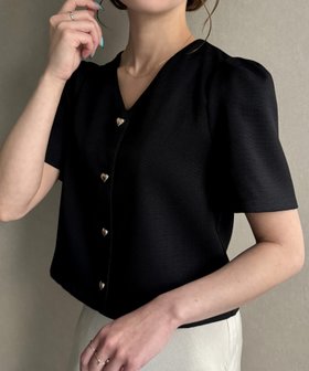 【ジュノア/JUNOAH】のゴールドハートボタンサマージャケット 人気、トレンドファッション・服の通販 founy(ファニー) ファッション Fashion レディースファッション WOMEN アウター Coat Outerwear ジャケット Jackets |ID:prp329100004536554