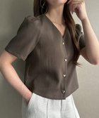 【ジュノア/JUNOAH】のゴールドハートボタンサマージャケット 人気、トレンドファッション・服の通販 founy(ファニー) ファッション Fashion レディースファッション WOMEN アウター Coat Outerwear ジャケット Jackets thumbnail ブラウン|ID: prp329100004536554 ipo3291000000032360949