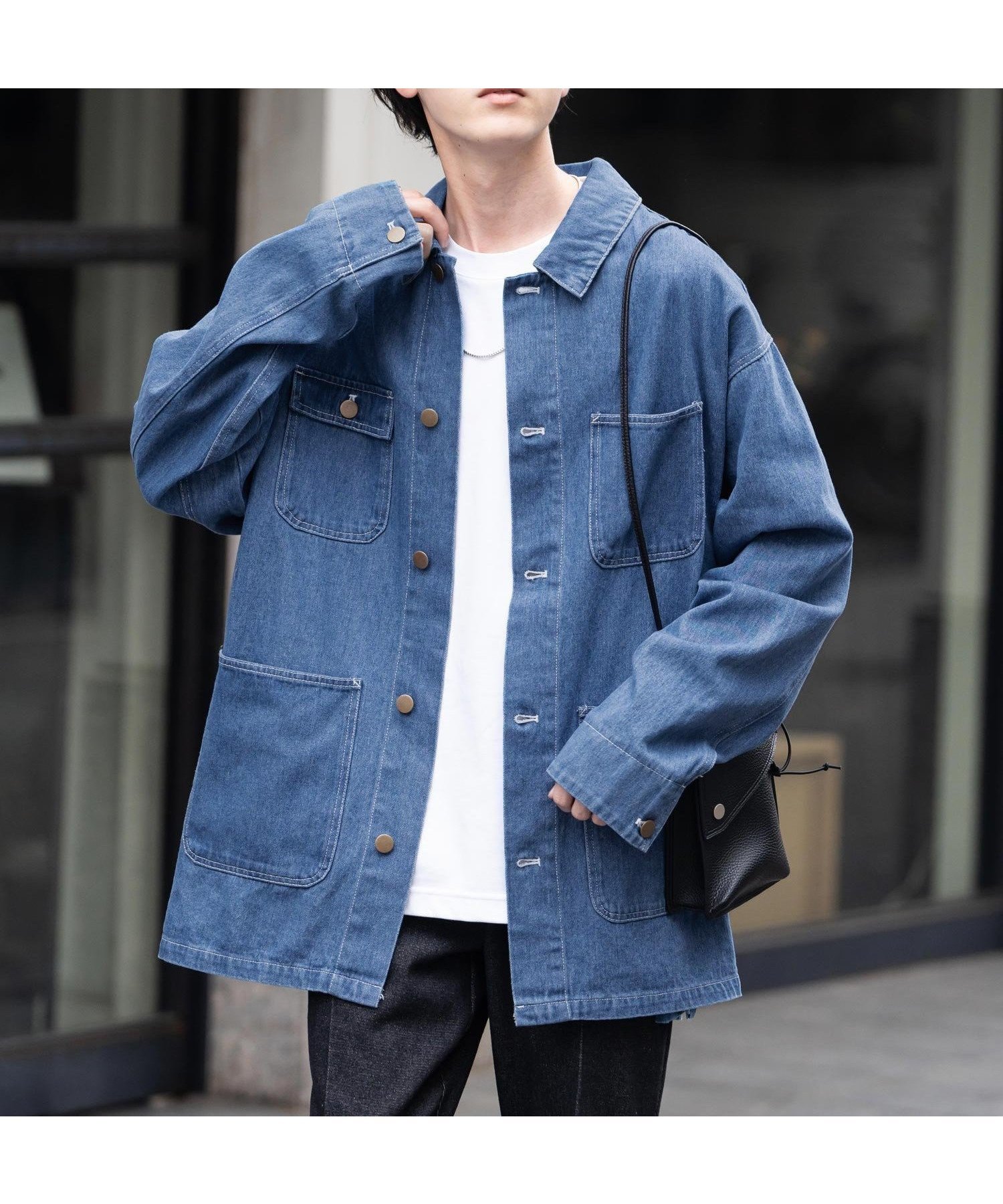 【ロッキーモンロー/Rocky Monroe】のヴィンテージライクデニムカバーオール インテリア・キッズ・メンズ・レディースファッション・服の通販 founy(ファニー) 　ファッション　Fashion　レディースファッション　Fashion for Women　デニム　Denim, Jeans Material　ブルー|ID: prp329100004536567 ipo3291000000033553810