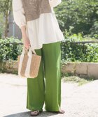 【その他のブランド/Other】の『Sサイズあり』『洗濯可』リネンレーヨンワイドパンツ GRN|ID: prp329100004536580 ipo3291000000032720634