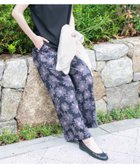 【アイテムズアーバンリサーチ/ITEMS URBAN RESEARCH】の『Sサイズあり』『洗濯可』リネンレーヨンワイドパンツ 柄NVY|ID: prp329100004536580 ipo3291000000033544368