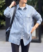 【ビアズリー/BEARDSLEY】のシフォンデニムシャツ 人気、トレンドファッション・服の通販 founy(ファニー) ファッション Fashion レディースファッション Fashion for Women トップス・カットソー Cut & Sew Tops シャツ・ブラウス・オフィスカジュアル Elegant Blouses & Button-Ups なめらか Smooth, Silky Texture カットソー Cut and Sewn Top シアー Sheer, See-Through シフォン Chiffon, Lightweight Fabric デニム Denim, Jeans Material ボトム Bottoms, Lower Wear ロング Long, Long-Length ワイド Wide, Wide Fit thumbnail インディゴブルー|ID: prp329100004536597 ipo3291000000033849802