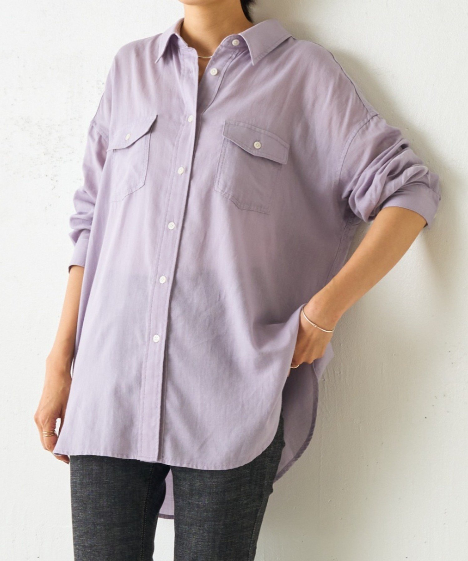 【ビアズリー/BEARDSLEY】のシフォンデニムシャツ インテリア・キッズ・メンズ・レディースファッション・服の通販 founy(ファニー) ファッション Fashion レディースファッション Fashion for Women トップス・カットソー Cut & Sew Tops シャツ・ブラウス・オフィスカジュアル Elegant Blouses & Button-Ups インディゴ Indigo Denim カットソー Cut and Sewn Top シアー Sheer, See-Through シフォン Chiffon, Lightweight Fabric タンク Tank Top, Sleeveless Top デニム Denim, Jeans Material なめらか Smooth, Silky Texture ボトム Bottoms, Lower Wear ポケット Pocket, Pocket Detail ロング Long, Long-Length ワイド Wide, Wide Fit 再入荷 Restock / Back in Stock おすすめ Recommended / Our Picks バイオレット|ID: prp329100004536597 ipo3291000000034433199