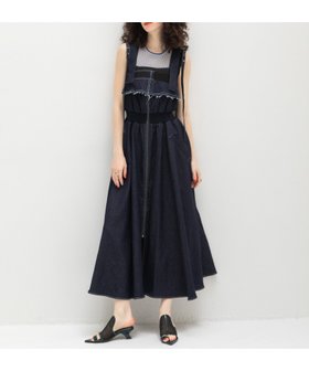 【アウラアイラ/AULA AILA】のCAMISOLE LAYERED DENIM JUMPER SKIRT 人気、トレンドファッション・服の通販 founy(ファニー) ファッション Fashion レディースファッション WOMEN スカート Skirt 夏 Summer |ID:prp329100004536603