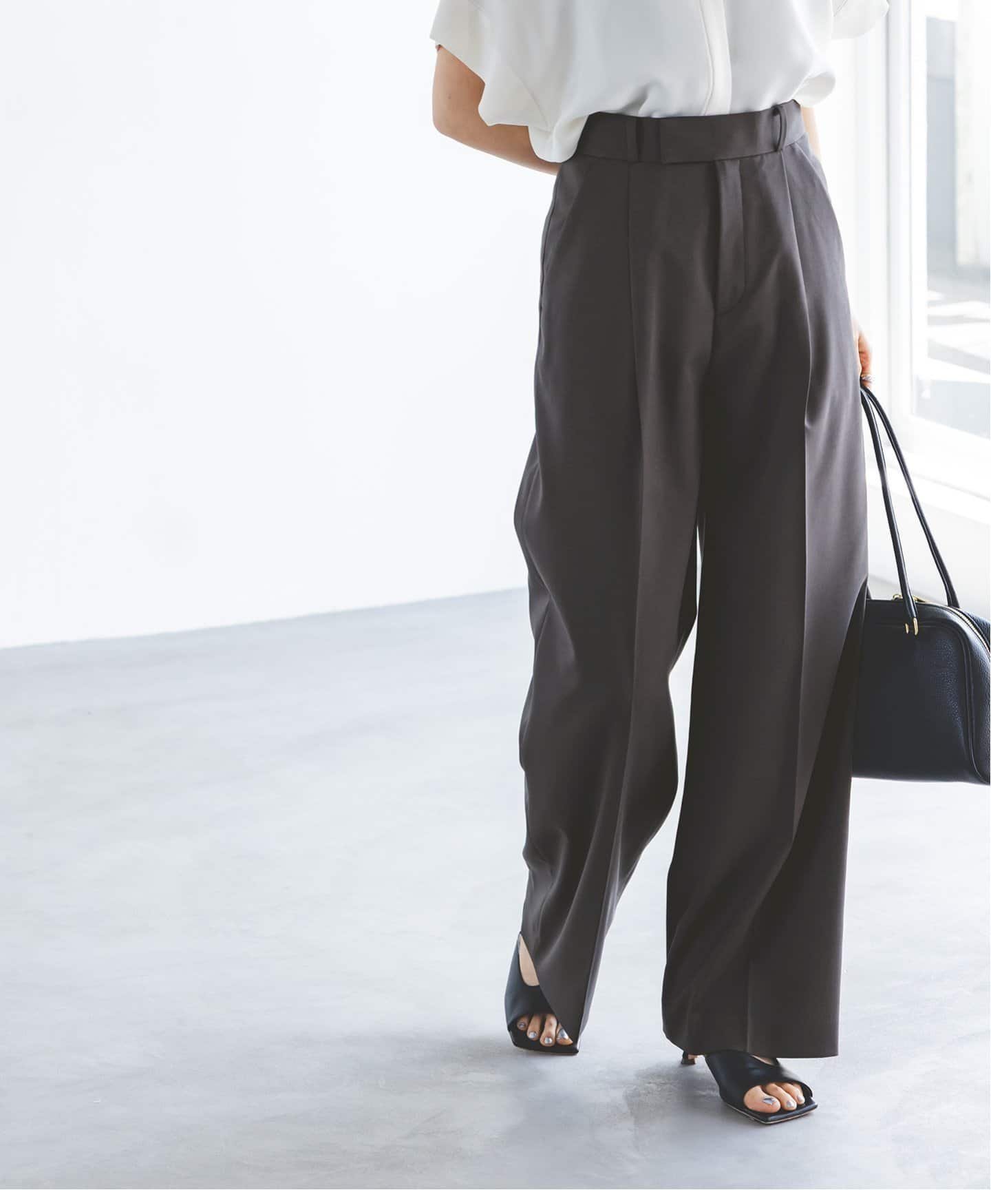 【ノーブル / スピック&スパン/NOBLE / Spick & Span】の《追加》エステルツイルストレッチスラックスパンツ 5 インテリア・キッズ・メンズ・レディースファッション・服の通販 founy(ファニー) 　ファッション　Fashion　レディースファッション　WOMEN　パンツ　Pants　スラックス　Slacks　再入荷　Restock/Back In Stock/Re Arrival　グレー|ID: prp329100004536611 ipo3291000000032057932